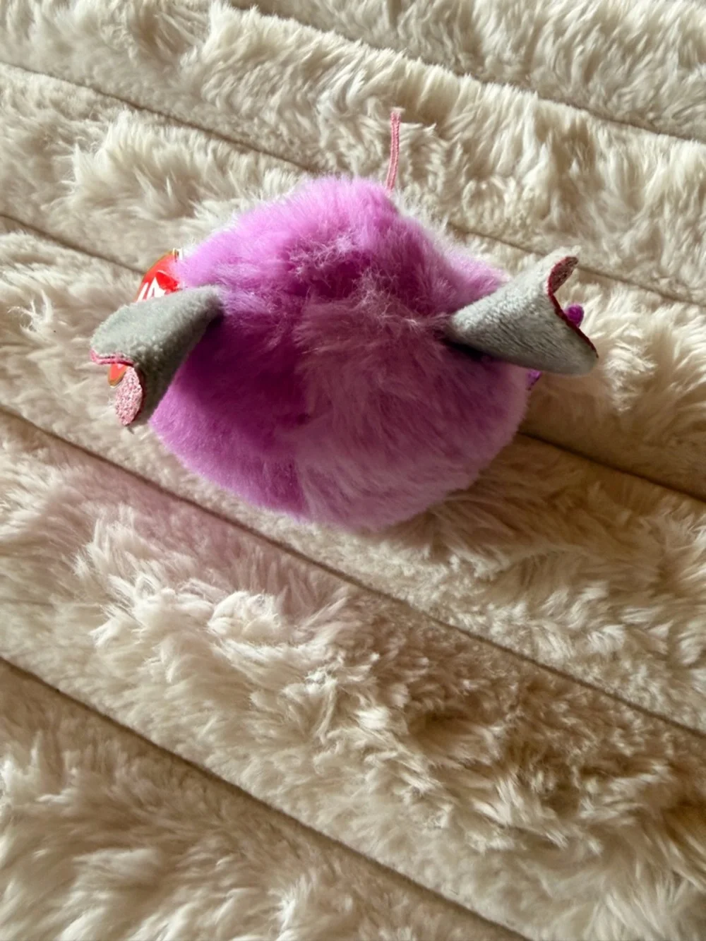 Ty Puffies plush Small Toy - Pink and White Fluffy Hamster, Colby